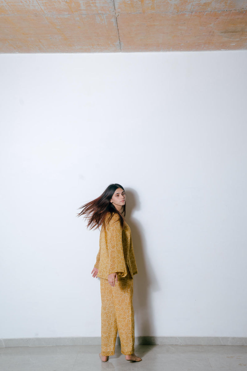 Mustard Co-ord Set Co-ord Set by Homegrown by Alterego for women in Singapore