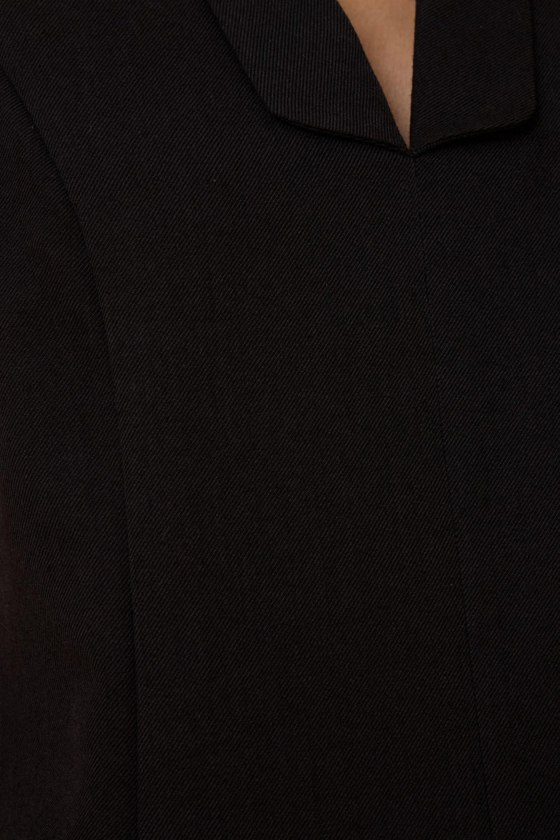 Maira Black Waistcoat cotton by The Summer House in black color for women in Singapore