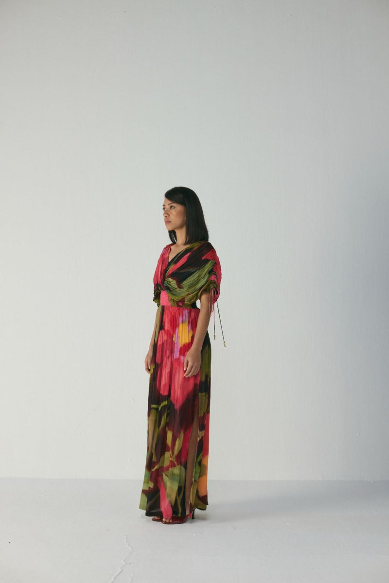 Manhattan Draped Dress mul by YAM in multi color for women in Singapore
