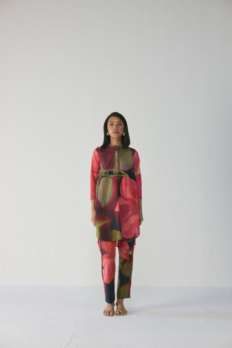 Manhattan Short Kurta Set cotton by YAM in multi color for women in Singapore