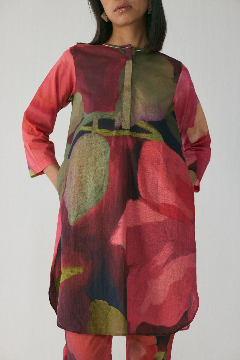 Manhattan Short Kurta Set cotton by YAM in multi color for women in Singapore