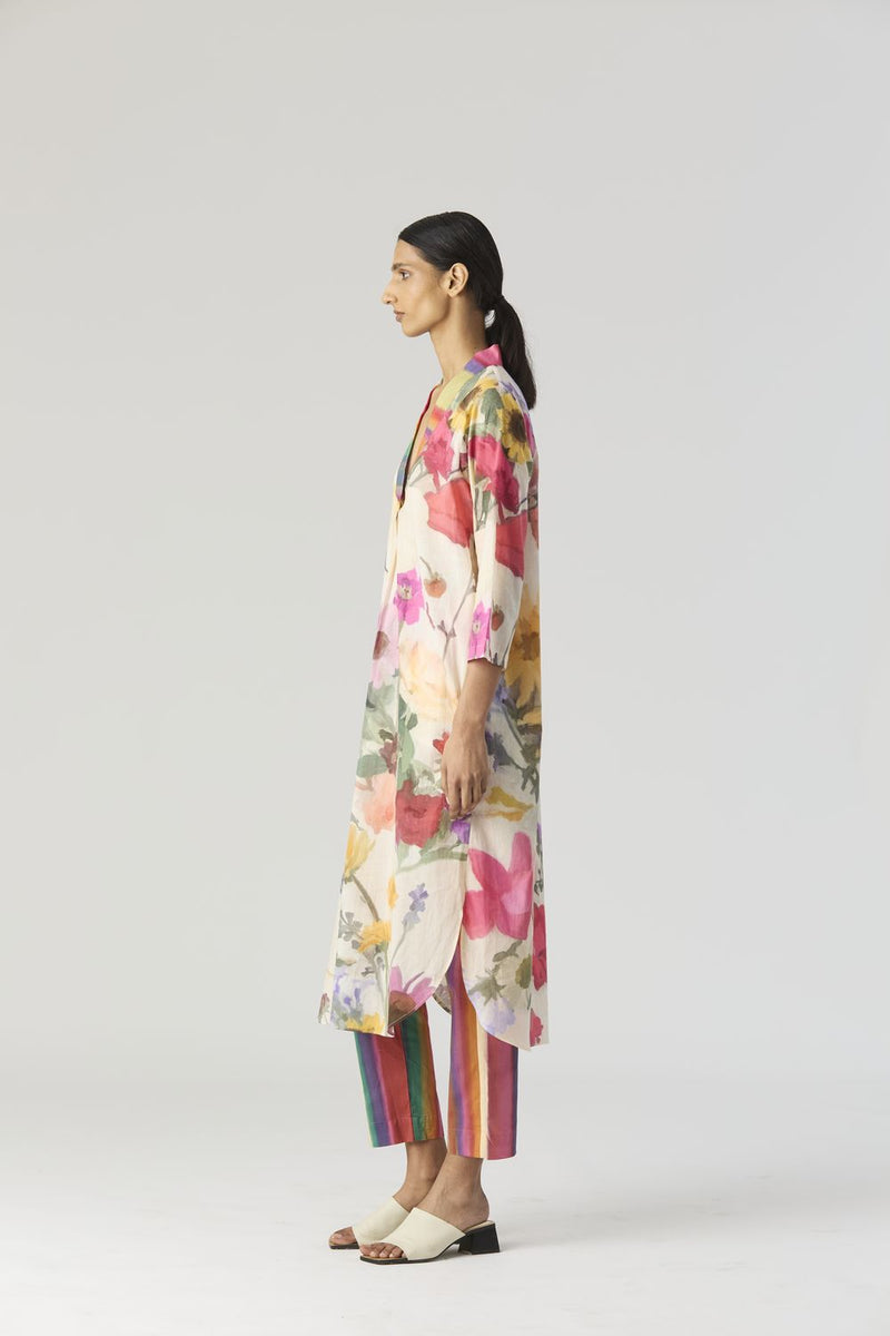 MARIA LONG KURTA SET cotton by Yam in white color for women in Singapore