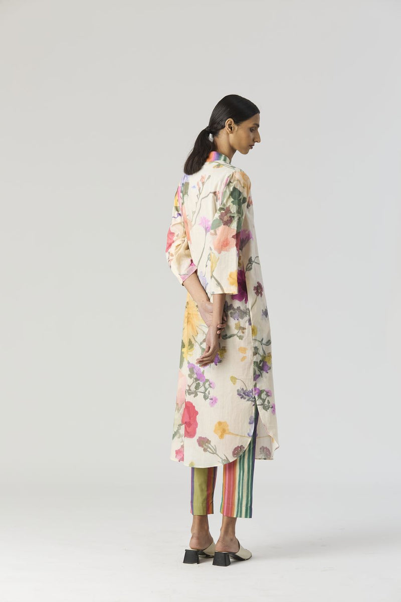 MARIA LONG KURTA SET cotton by Yam in white color for women in Singapore