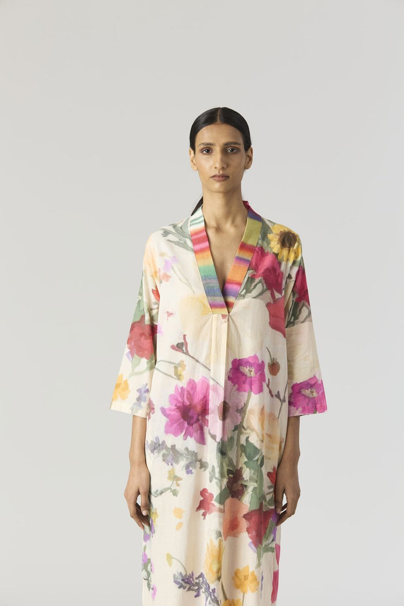 MARIA LONG KURTA SET cotton by Yam in white color for women in Singapore