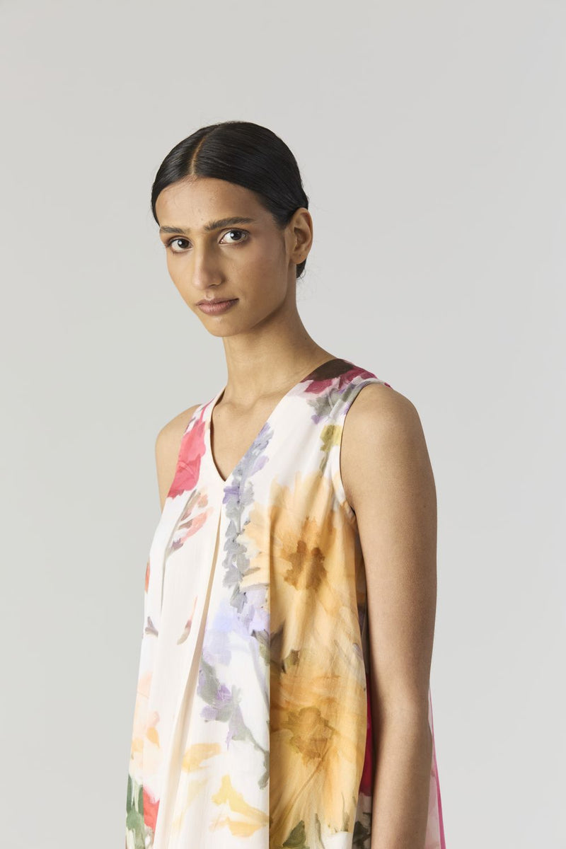 MARIA LONG DRESS satin by Yam in white color for women in Singapore