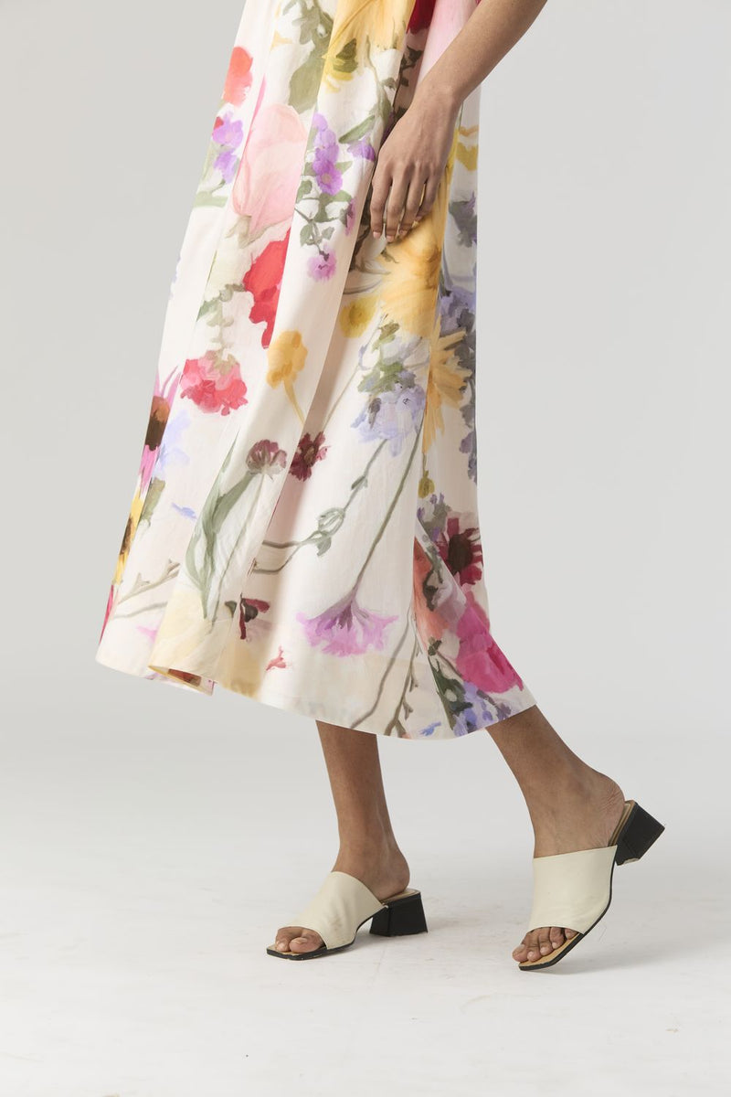 MARIA LONG DRESS satin by Yam in white color for women in Singapore