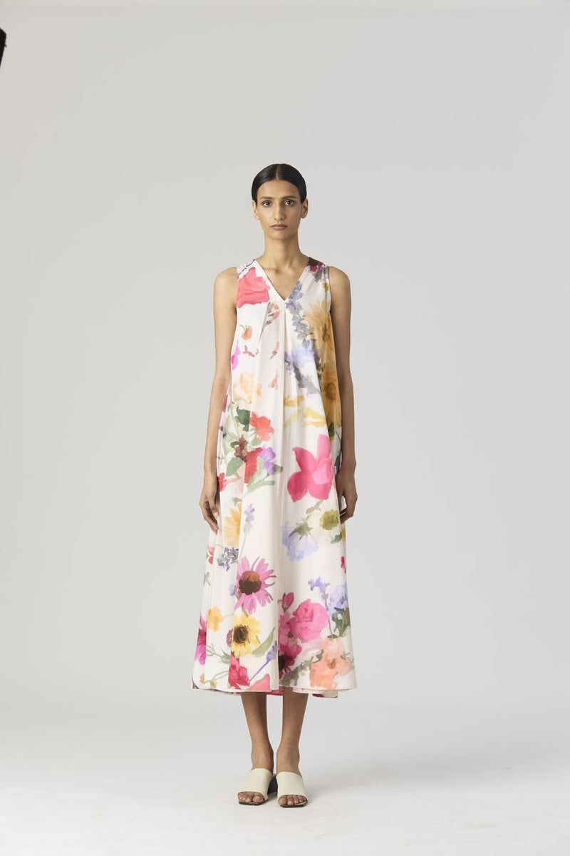 MARIA LONG DRESS satin by Yam in white color for women in Singapore