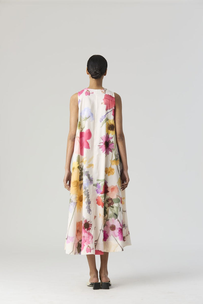 MARIA LONG DRESS satin by Yam in white color for women in Singapore