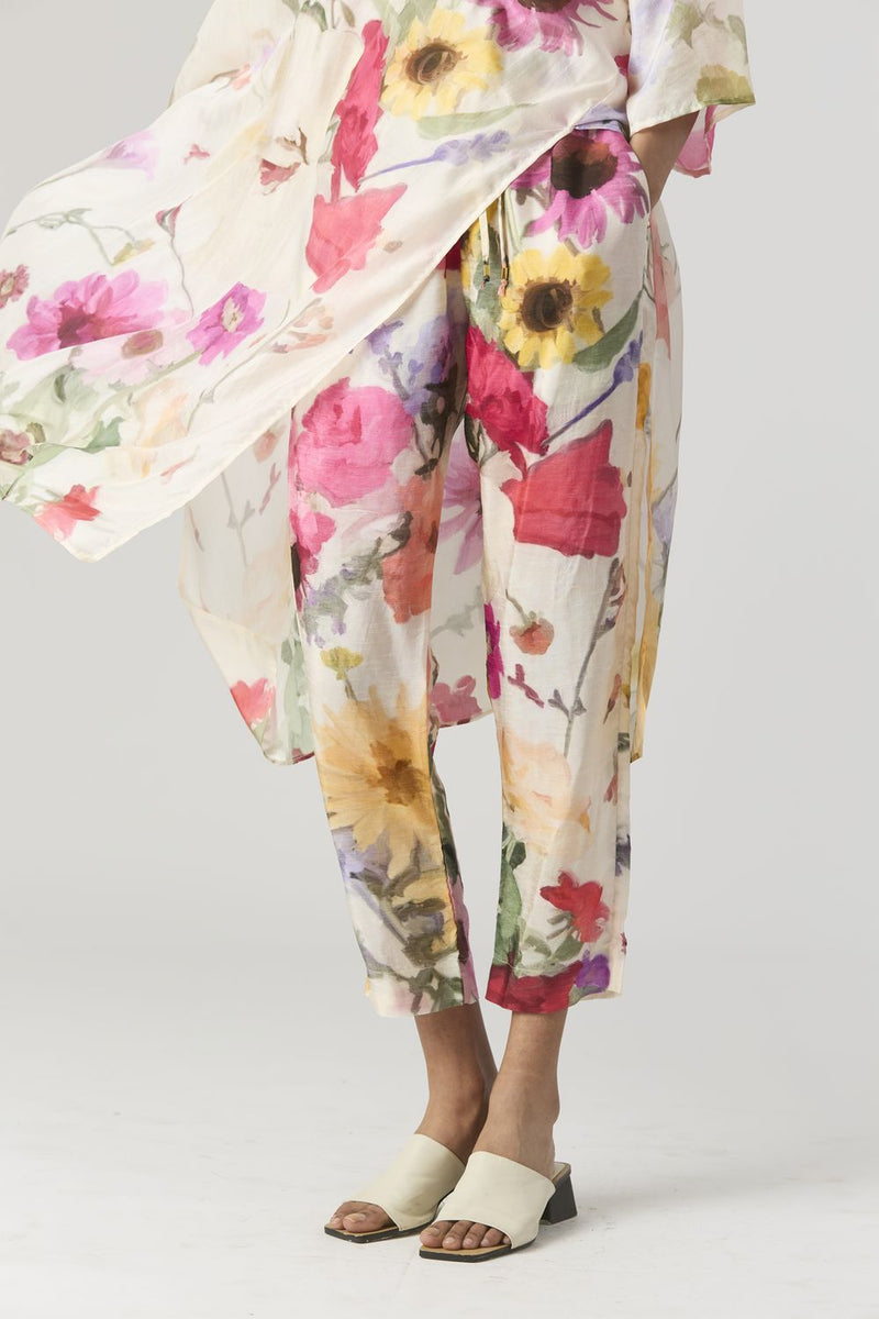 MARIA KAFTAN SET silk by Yam in white color for women in Singapore