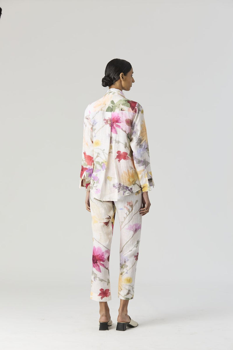 MARIA LINEN CO-ORD linen by Yam in white color for women in Singapore