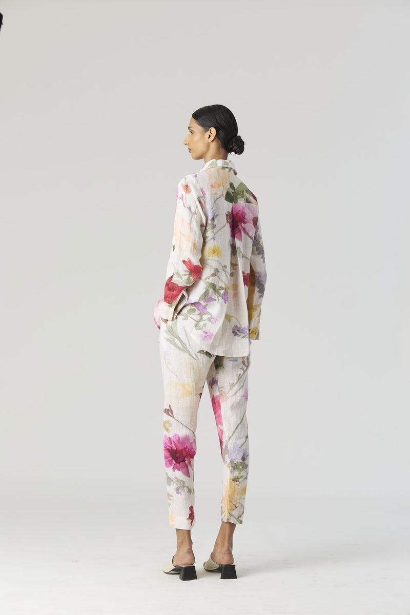 MARIA LINEN CO-ORD linen by Yam in white color for women in Singapore