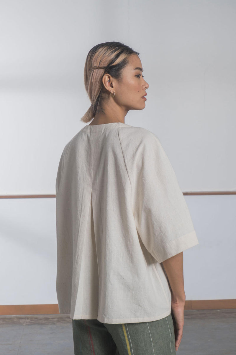 Marie Zero Dye Top by The Summer House in white color for women in Singapore