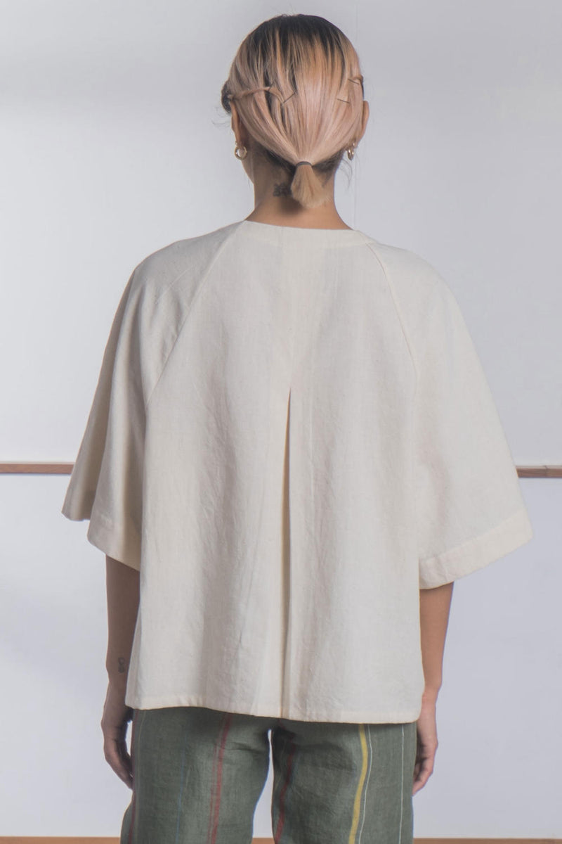 Marie Zero Dye Top by The Summer House in white color for women in Singapore