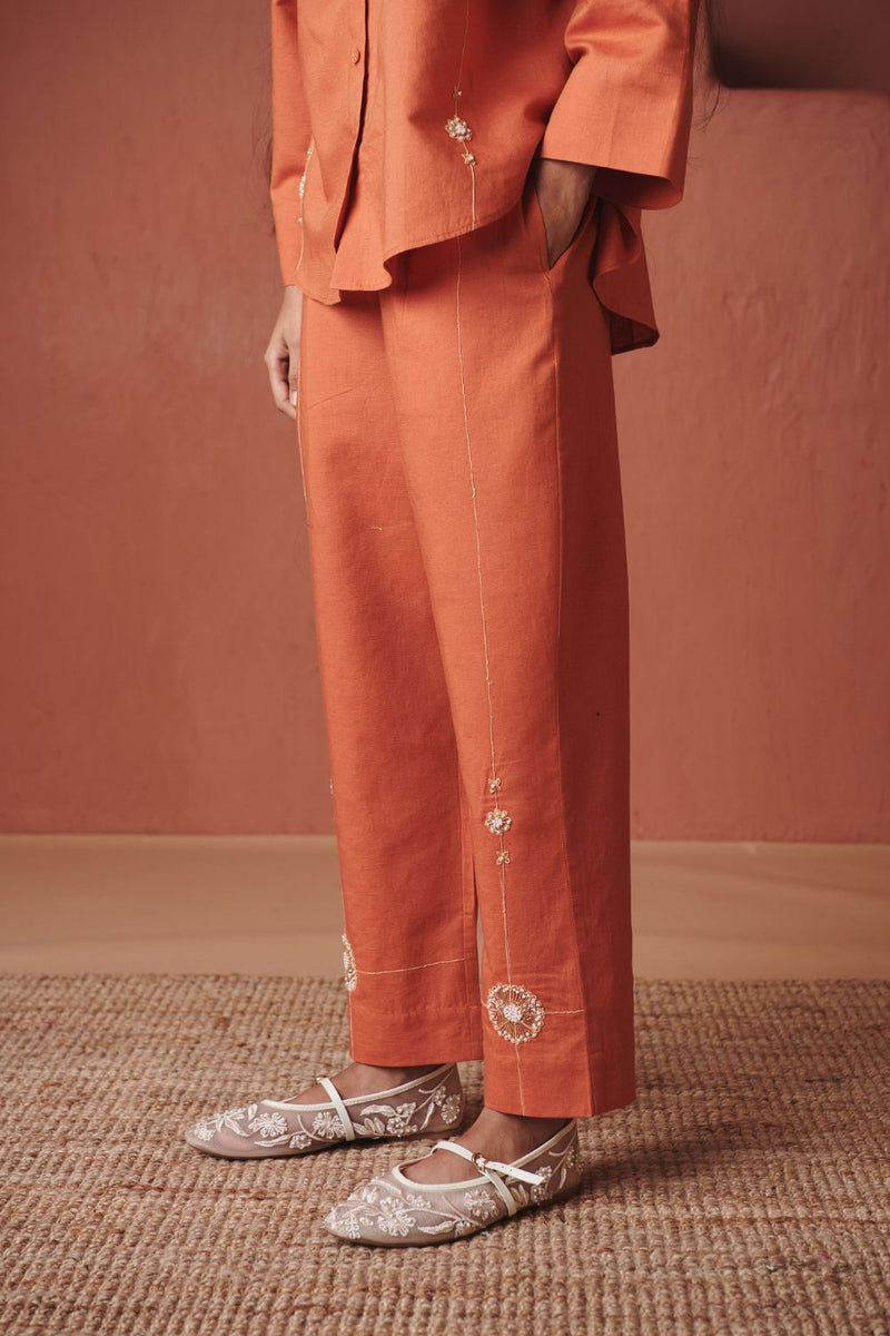 Marigold Co Linen Oversized Flared Shirt