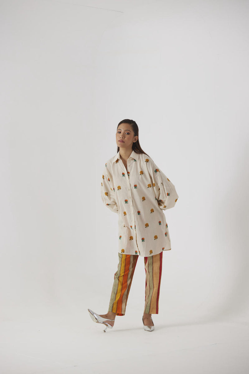 MARIGOLD CO-ORD cotton by Yam in beige color for women in Singapore