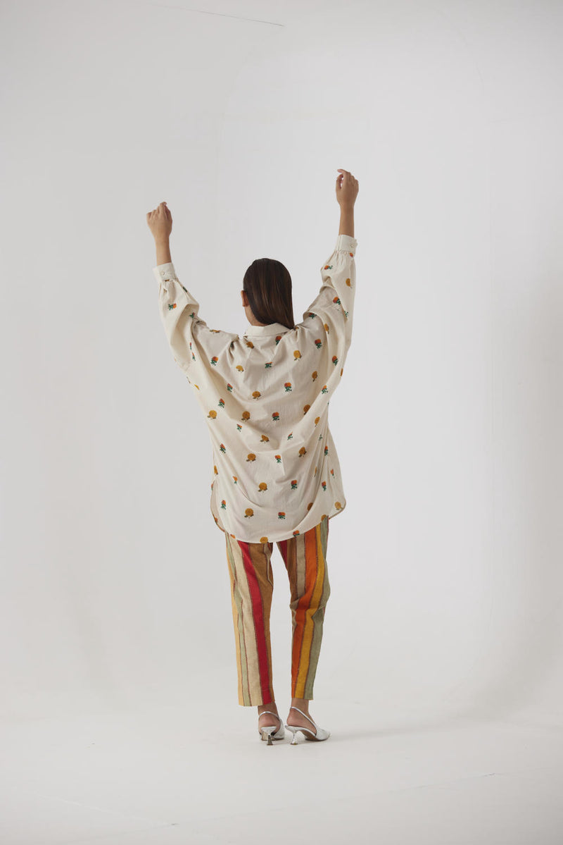 MARIGOLD CO-ORD cotton by Yam in beige color for women in Singapore