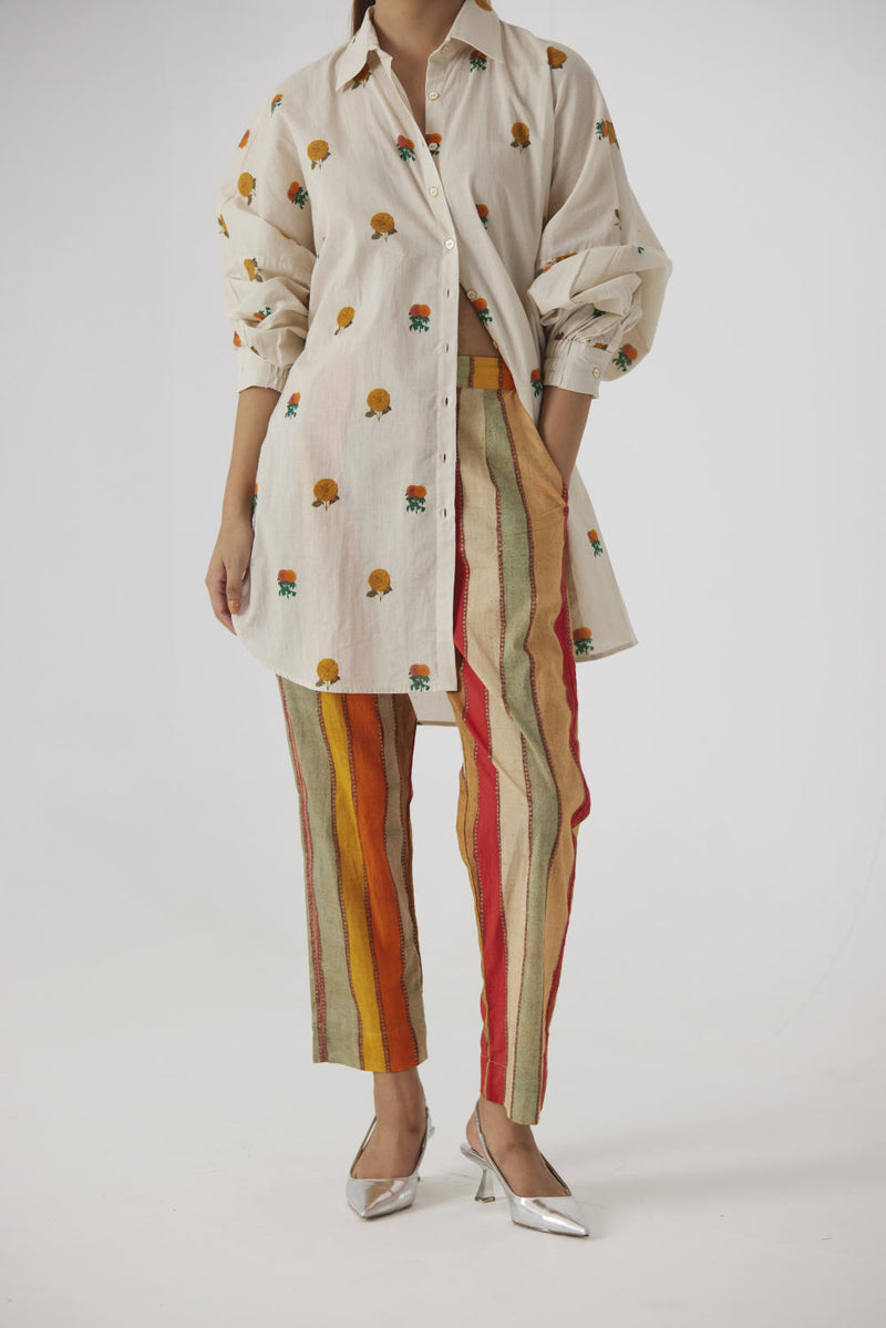 MARIGOLD CO-ORD cotton by Yam in beige color for women in Singapore
