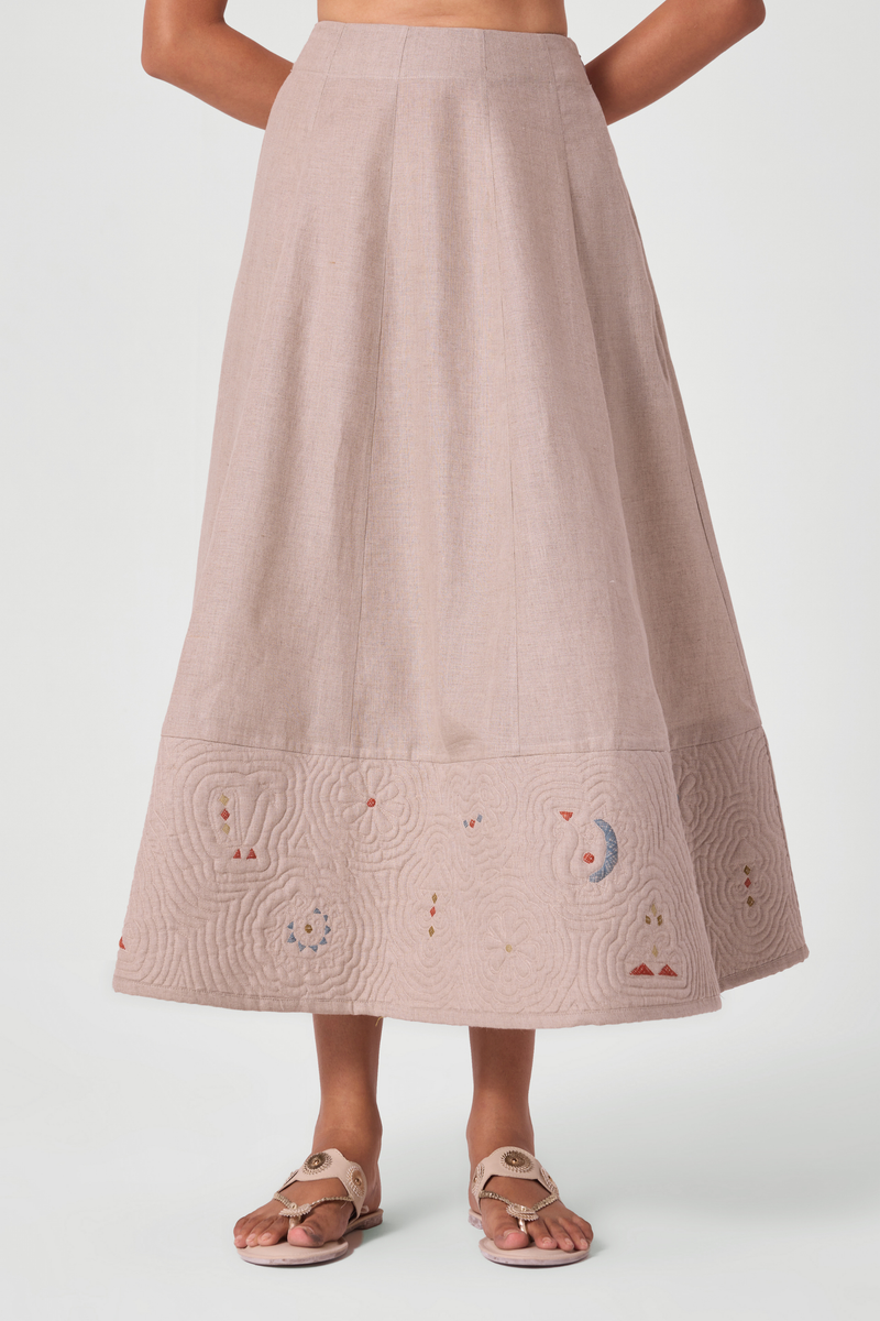 Marner Hand Quilted Embroidered Skirt