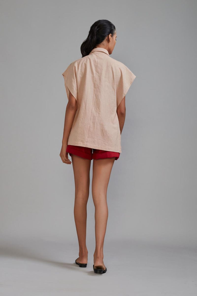 Mati Ace Set-Pink (2 PCS) linen Co-ord Sets by Mati in pink color for women in Singapore