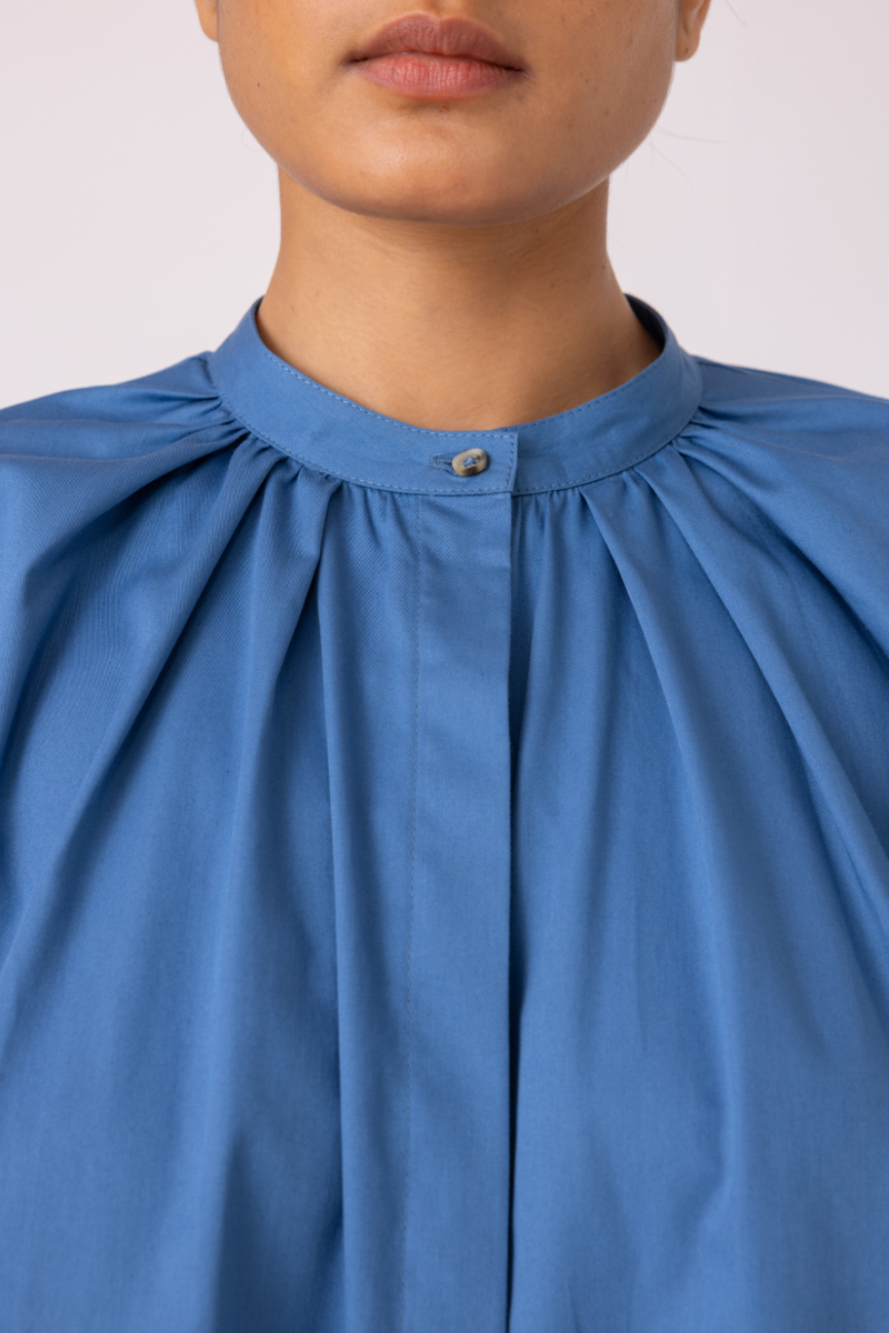 Matilda Blue Top cotton by The Summer House for women in Singapore