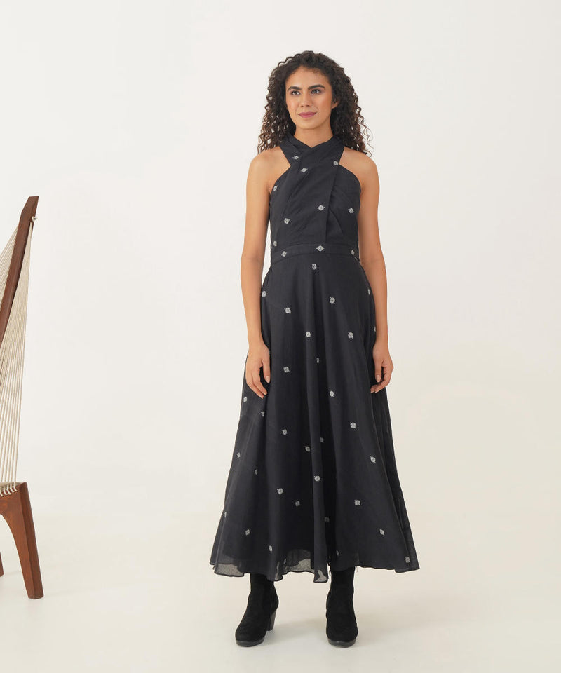 MEADOW DRESS 100% cotton Buy MEADOW DRESS from C&W | Dresses for Women by Indigo Dreams in black color for women in Singapore