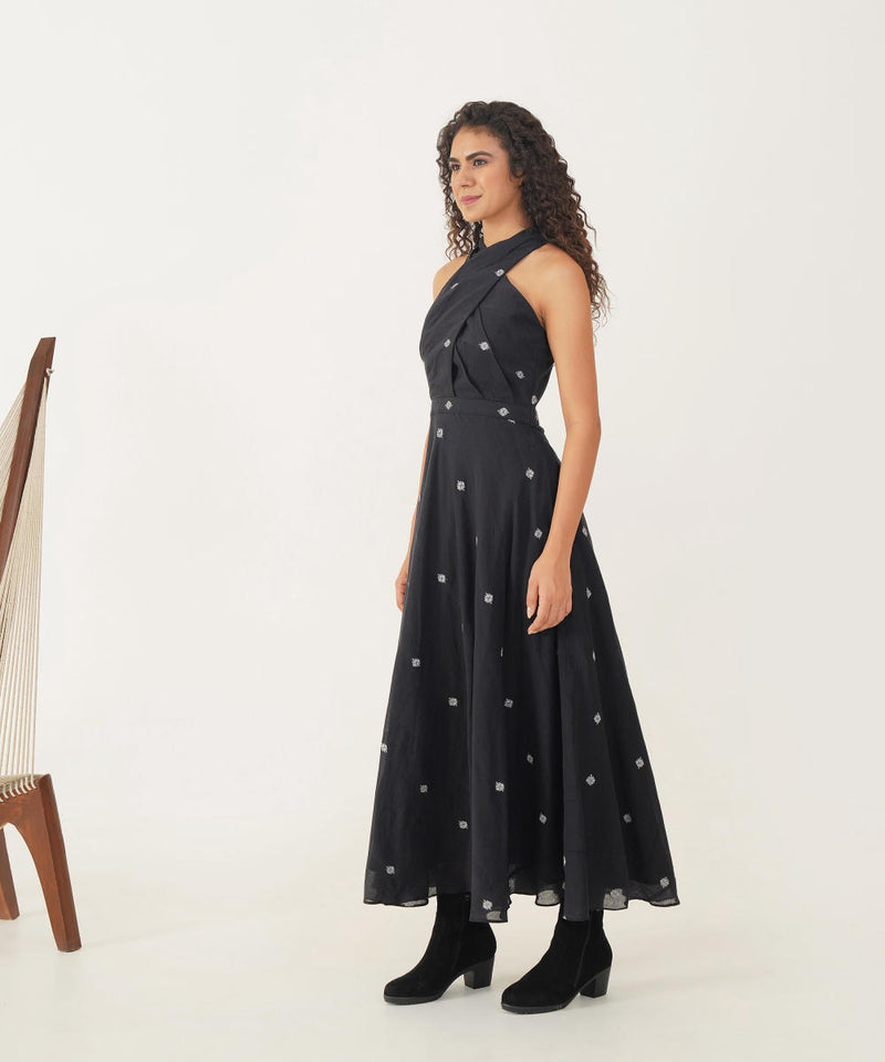 MEADOW DRESS 100% cotton Buy MEADOW DRESS from C&W | Dresses for Women by Indigo Dreams in black color for women in Singapore