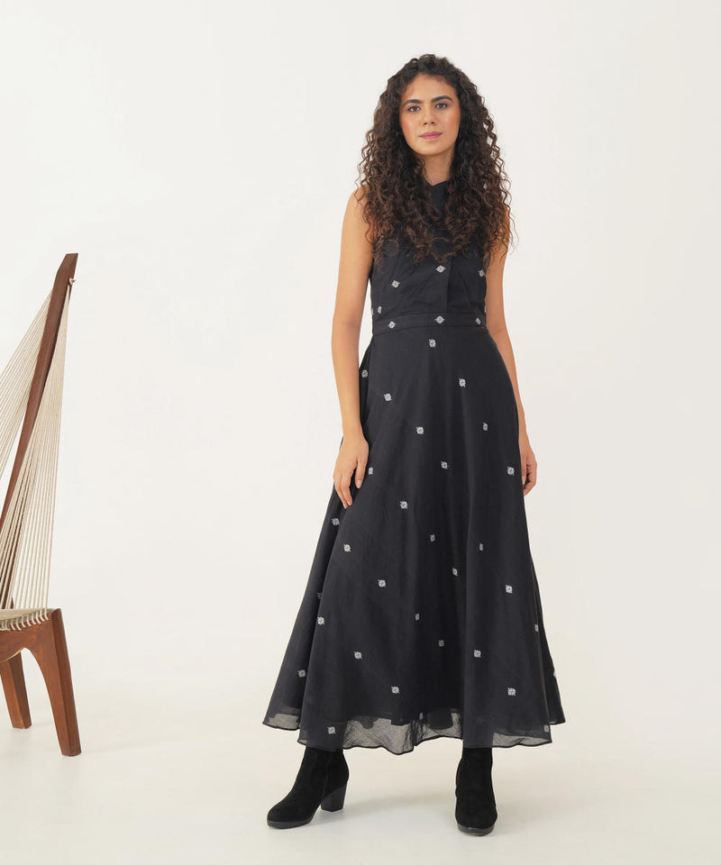 MEADOW DRESS 100% cotton Buy MEADOW DRESS from C&W | Dresses for Women by Indigo Dreams in black color for women in Singapore