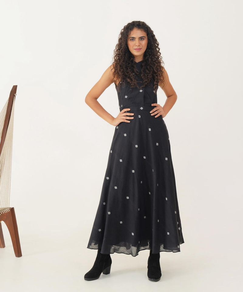 MEADOW DRESS 100% cotton Buy MEADOW DRESS from C&W | Dresses for Women by Indigo Dreams in black color for women in Singapore