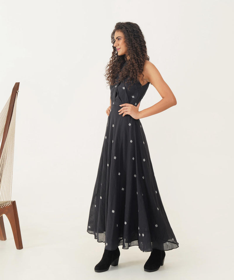 MEADOW DRESS 100% cotton Buy MEADOW DRESS from C&W | Dresses for Women by Indigo Dreams in black color for women in Singapore