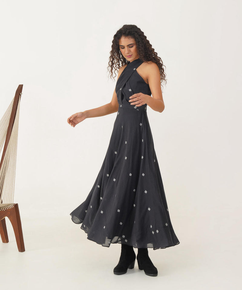 MEADOW DRESS 100% cotton Buy MEADOW DRESS from C&W | Dresses for Women by Indigo Dreams in black color for women in Singapore