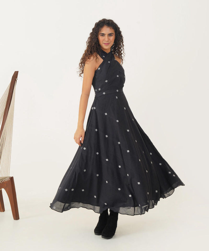 MEADOW DRESS 100% cotton Buy MEADOW DRESS from C&W | Dresses for Women by Indigo Dreams in black color for women in Singapore