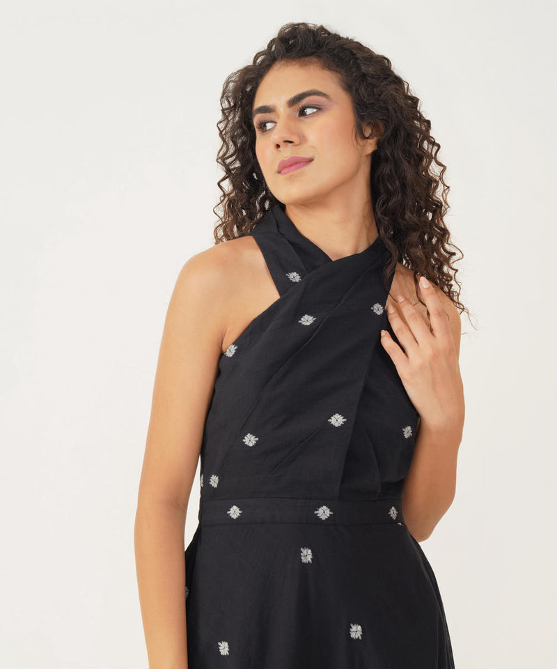 MEADOW DRESS 100% cotton Buy MEADOW DRESS from C&W | Dresses for Women by Indigo Dreams in black color for women in Singapore