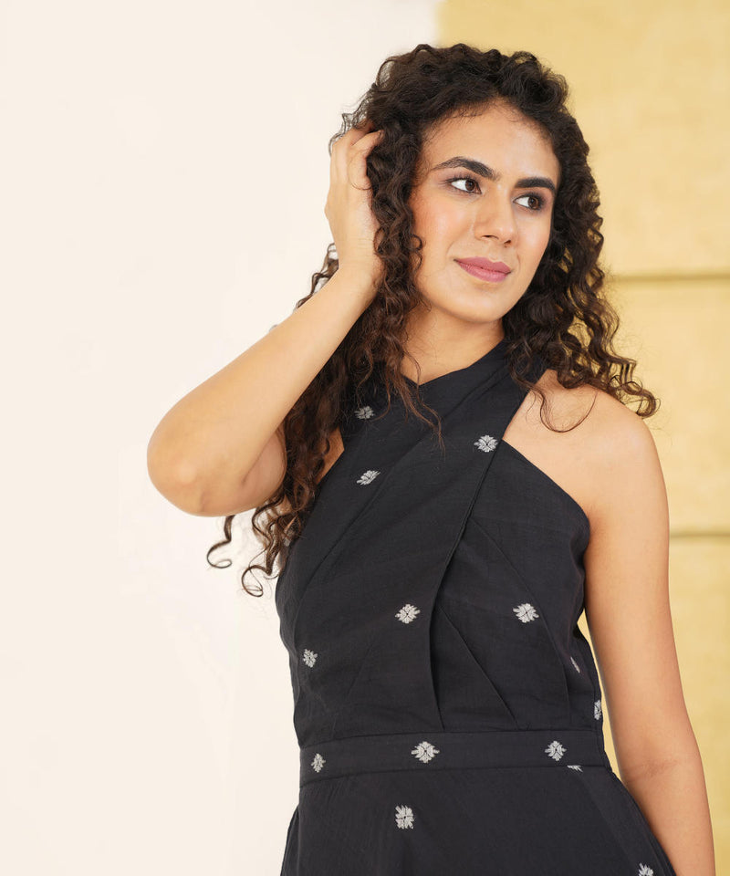 MEADOW DRESS 100% cotton Buy MEADOW DRESS from C&W | Dresses for Women by Indigo Dreams in black color for women in Singapore