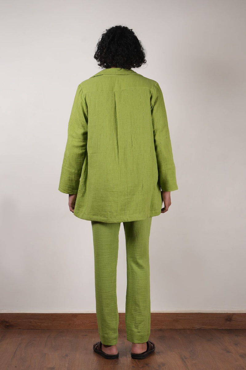 Men's Green Crush T-Shirt, Pants & Jacket Set (3 PCS) 100% cotton by Mati Men in green color for men in Singapore