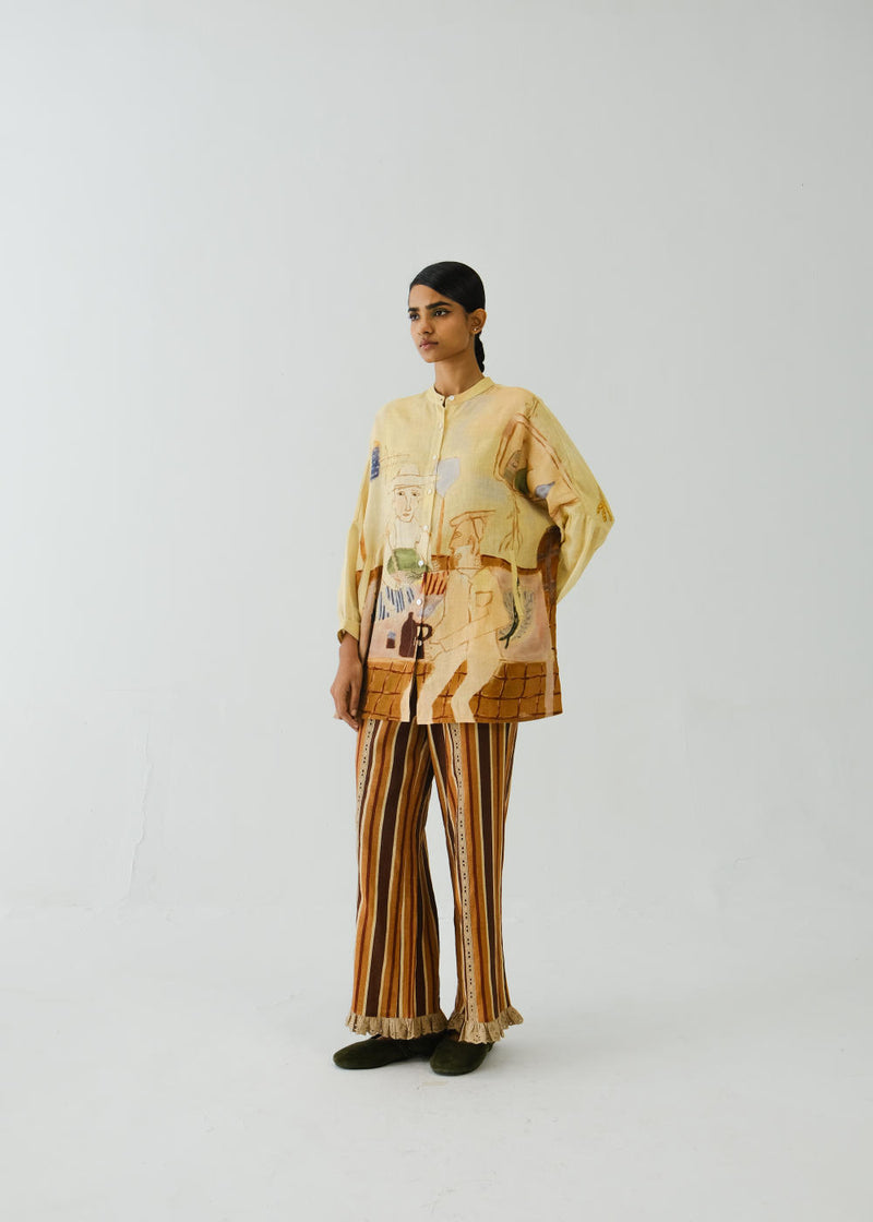 Mia Set-Fisherman Striper linen by CORD for women in Singapore