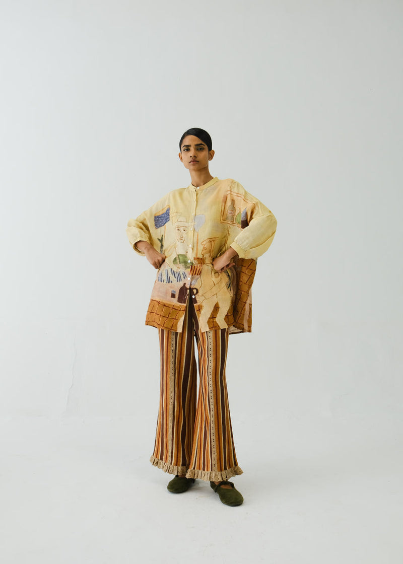 Mia Set-Fisherman Striper linen by CORD for women in Singapore