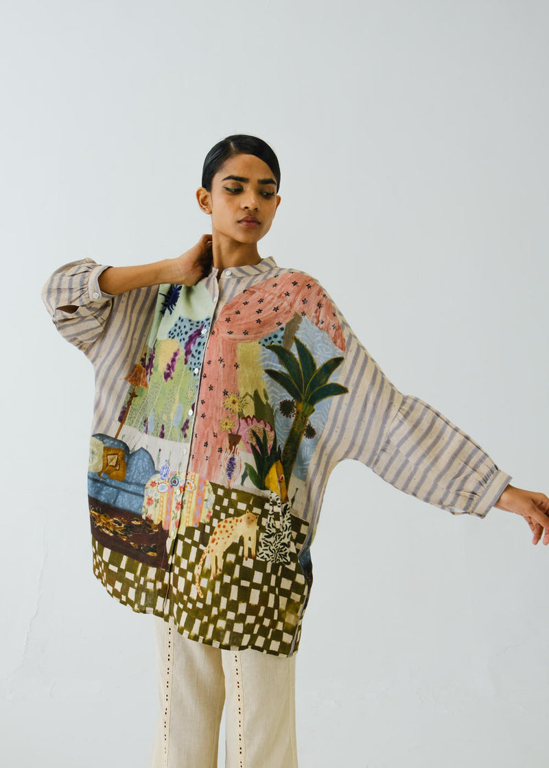 Mia Shirt-Alice linen by CORD for women in Singapore