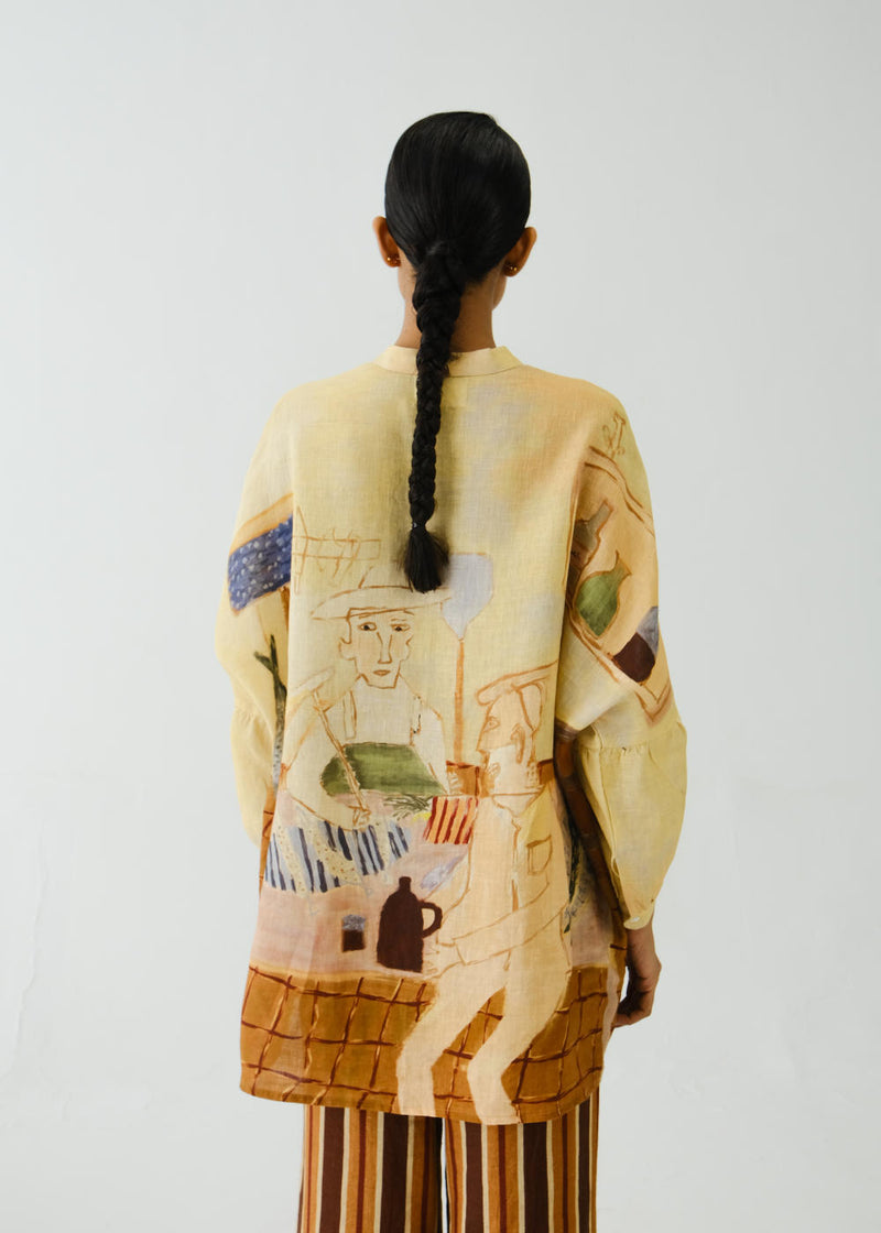 Mia Shirt-Fisherman linen by CORD for women in Singapore