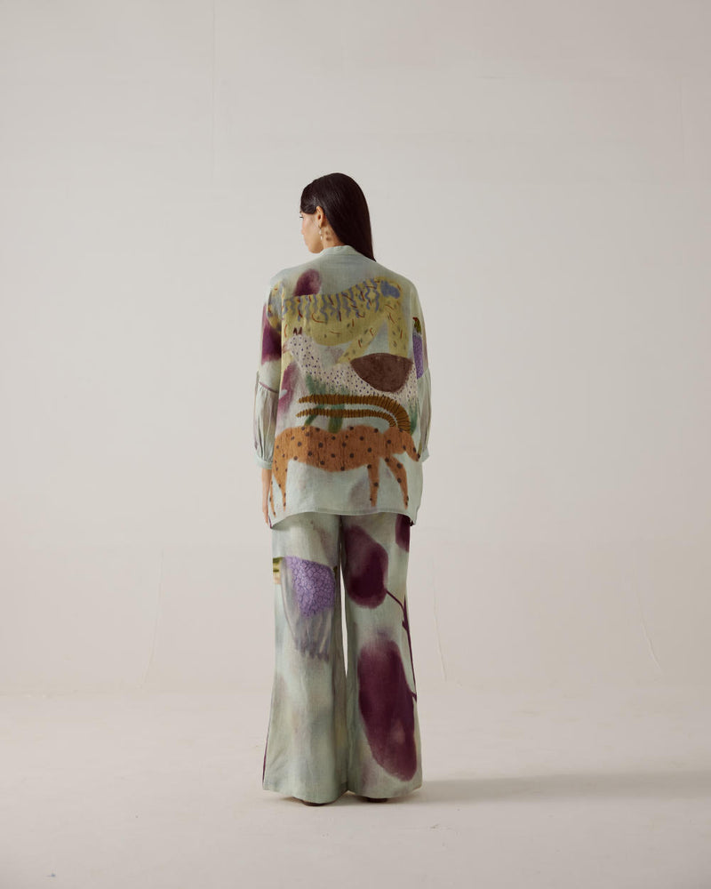 Mia Shirt-Mirage linen by CORD in multi for women in Singapore