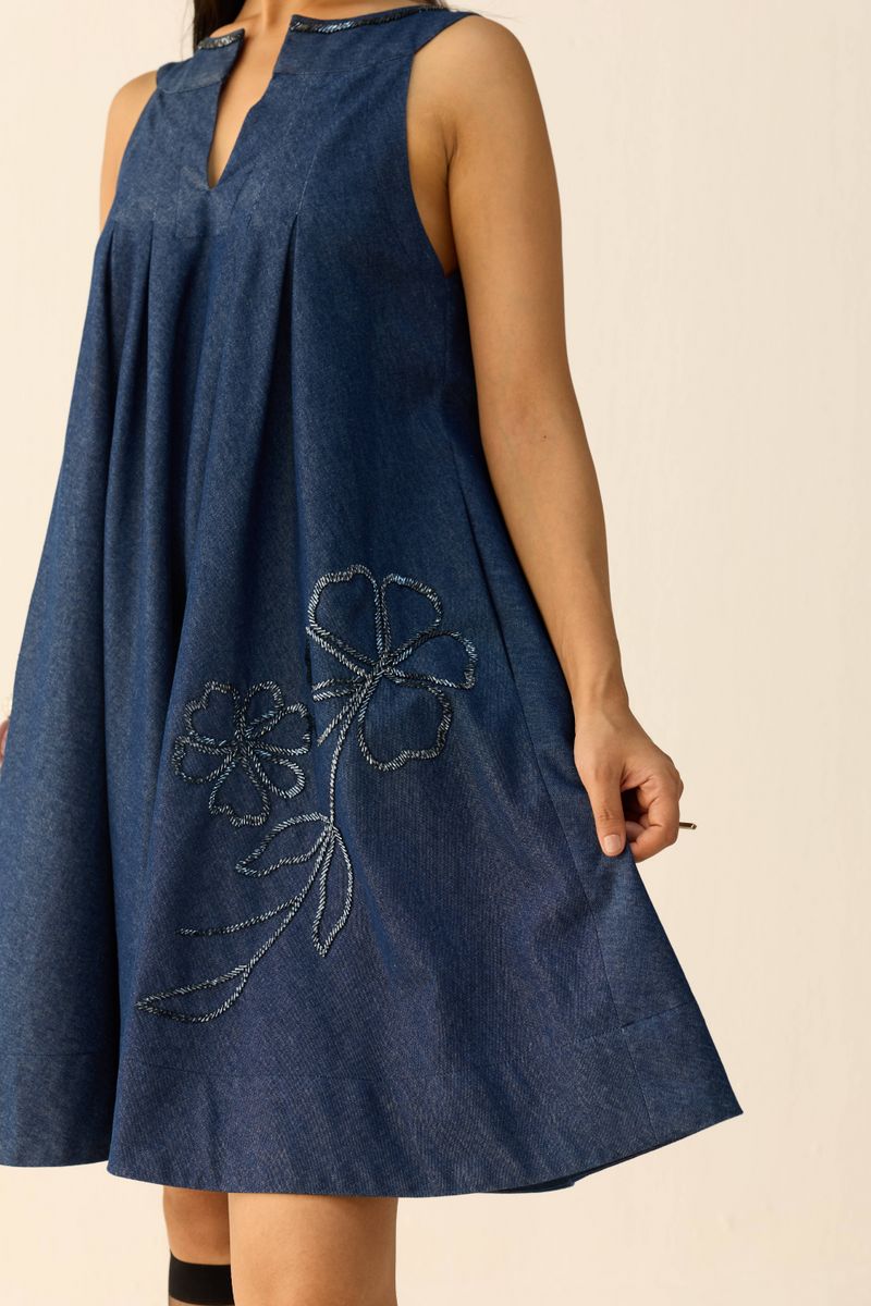 Midnight Waters Sustainable Denim Dress