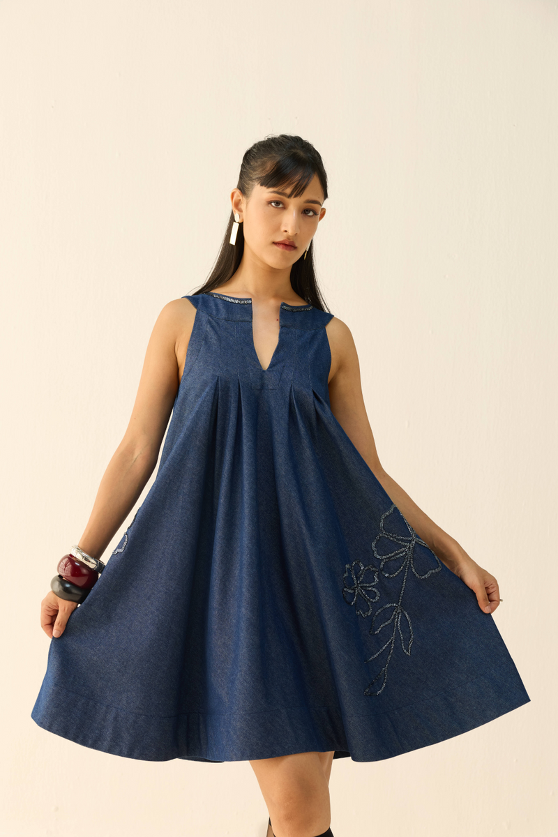 Midnight Waters Sustainable Denim Dress
