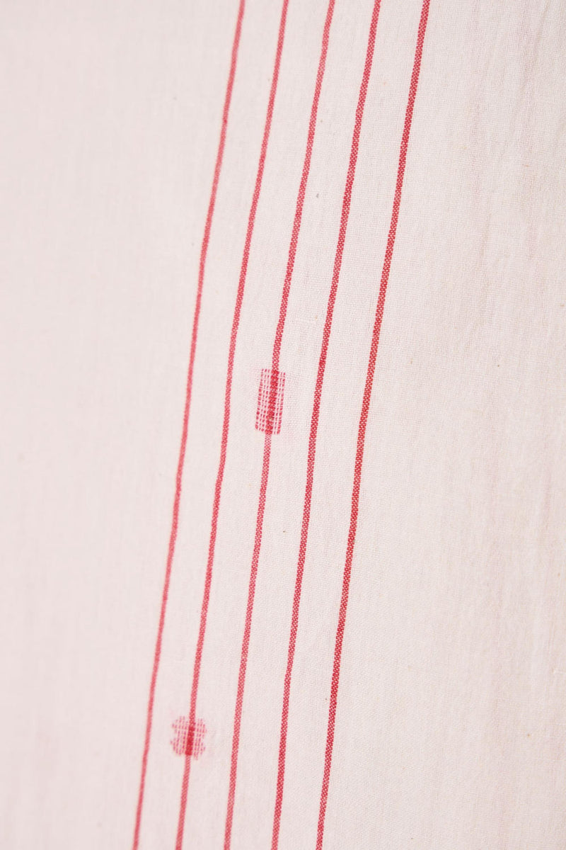 Milovat Red Stripe Wrap Tunic cotton by The Summer House in red color for women in Singapore