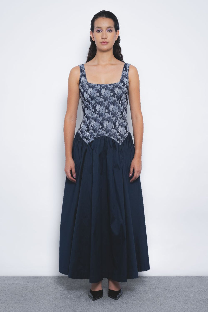 Miyu Dress - Indigo mul Buy Miyu Dress - Indigo from C&W | Dresses for Women by Leh Studios in multi color for women in Singapore