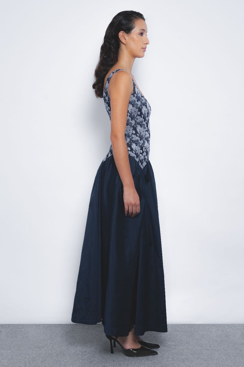 Miyu Dress - Indigo mul Buy Miyu Dress - Indigo from C&W | Dresses for Women by Leh Studios in multi color for women in Singapore