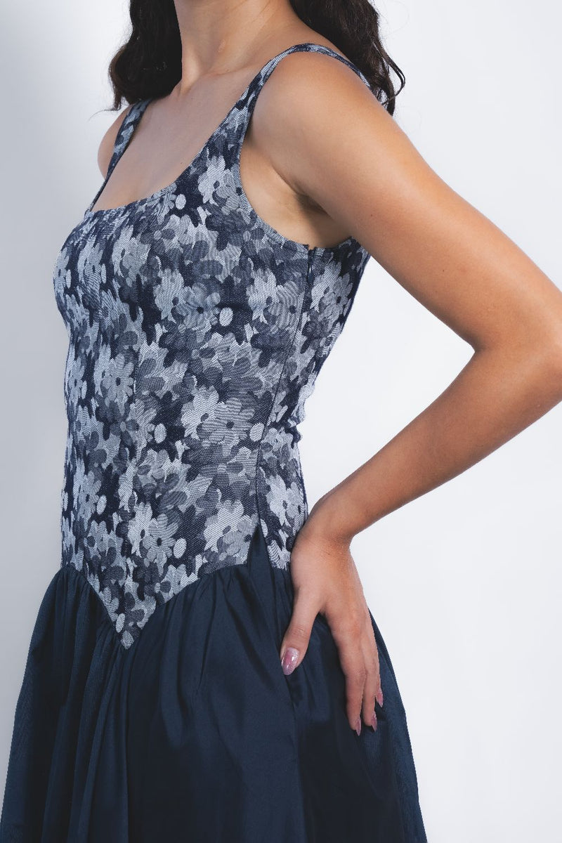 Miyu Dress - Indigo mul Buy Miyu Dress - Indigo from C&W | Dresses for Women by Leh Studios in multi color for women in Singapore