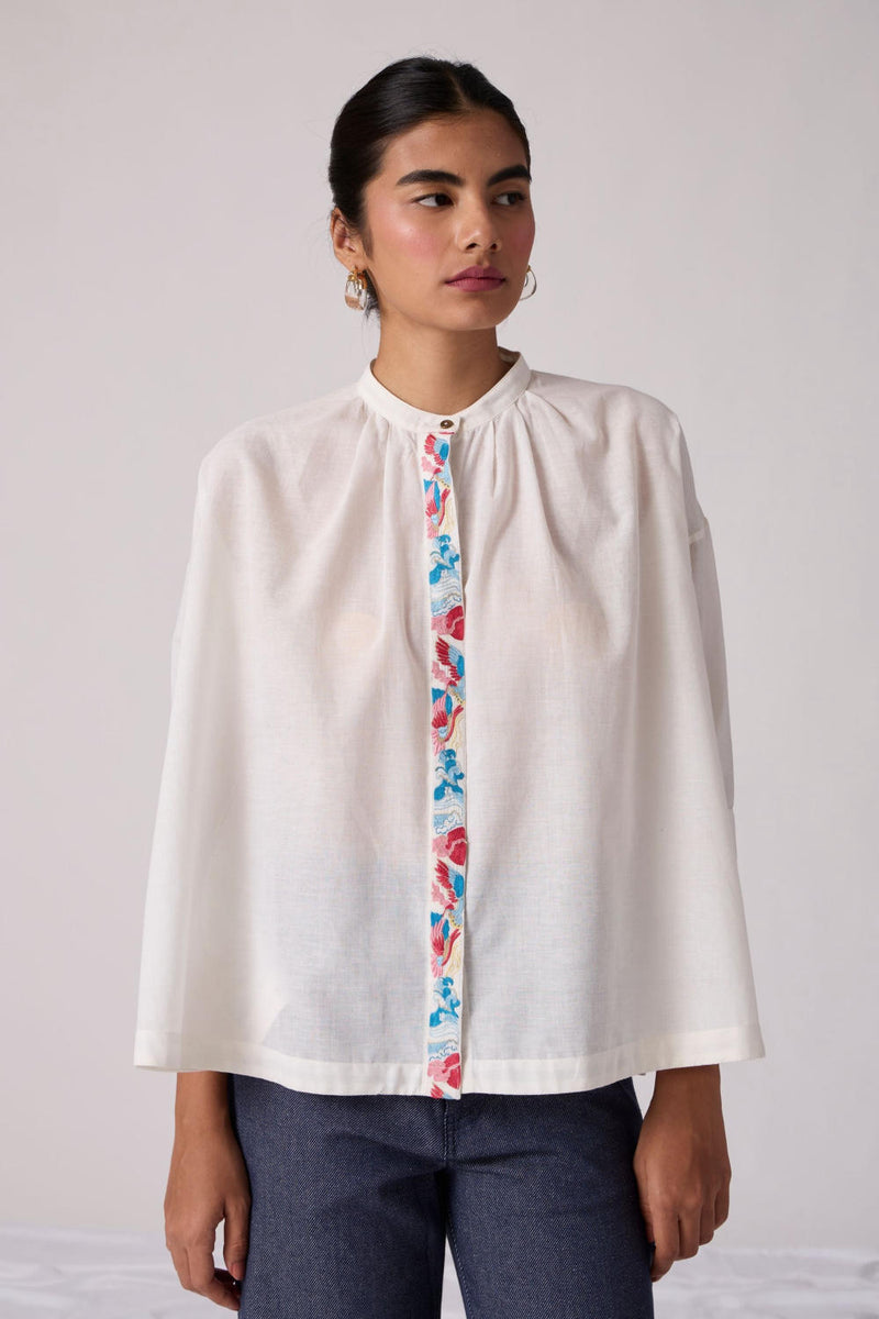 Mohar - Khadi cotton by The Summer House in white color for women in Singapore