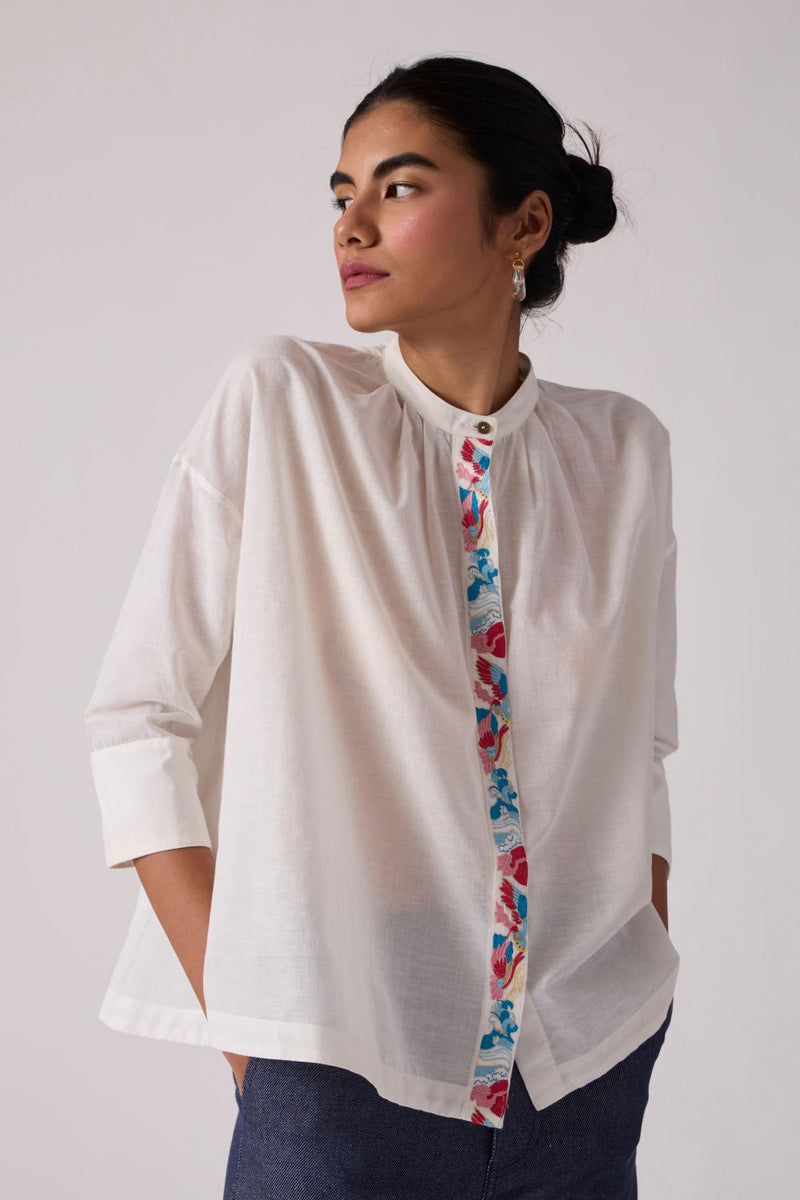 Mohar - Khadi cotton by The Summer House in white color for women in Singapore