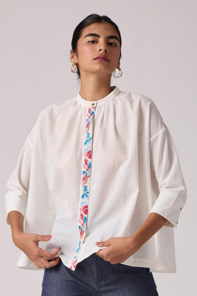 Mohar - Khadi cotton by The Summer House in white color for women in Singapore