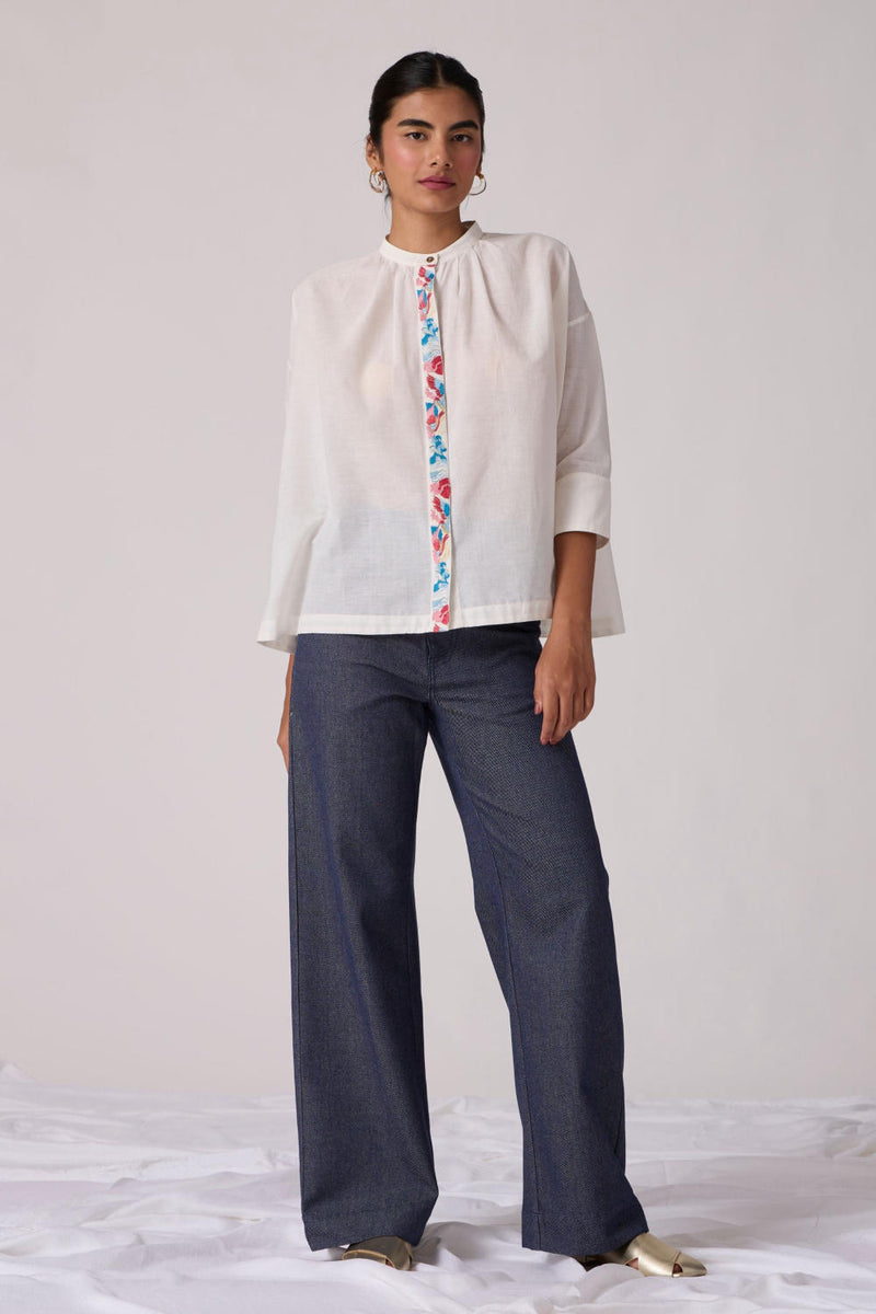 Mohar - Khadi cotton by The Summer House in white color for women in Singapore