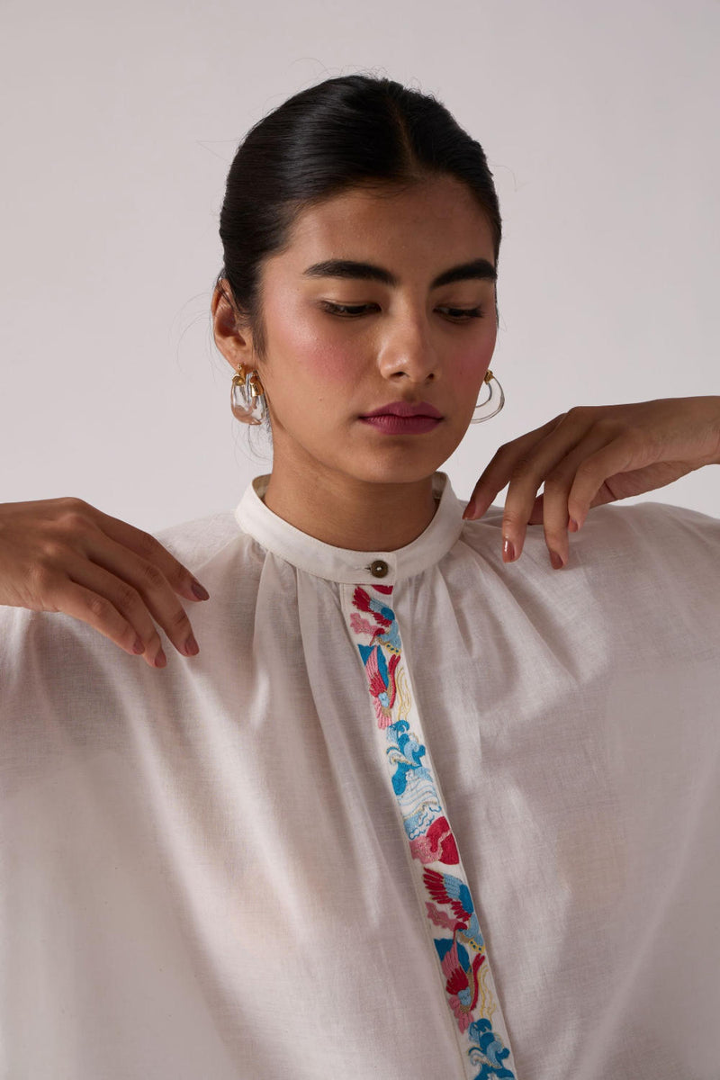 Mohar - Khadi cotton by The Summer House in white color for women in Singapore